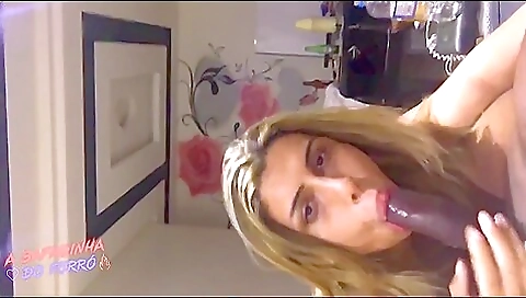 Beautiful amateur blonde with small tits fucked in mouth