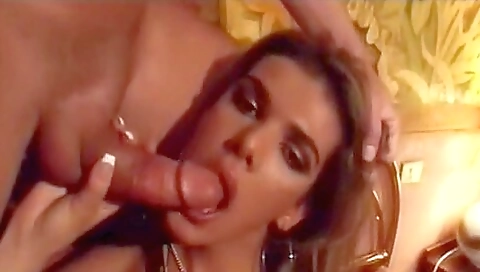 Two horny ladies are doing anal threesome in vintage