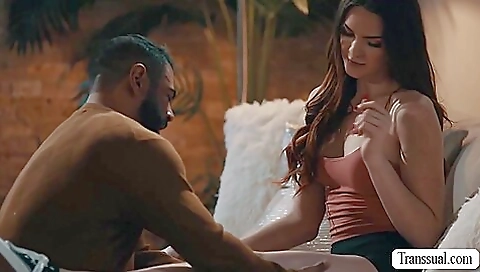 Brunette stepsister wants to be fucked in her hole